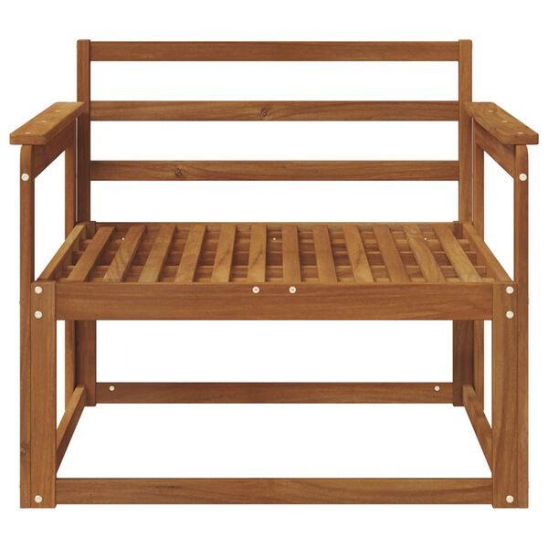 vidaXL Sof&aacute; intermedio de exterior Madera de Acacia S&oacute;lida Natural