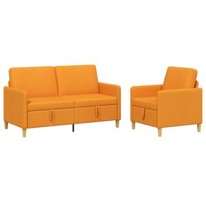 vidaXL Juego de Sof&aacute;s con Almacenamiento 2 uds. Amarillo oscuro
