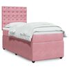 vidaXL Cama box spring con colch&oacute;n terciopelo rosa 90x200 cm