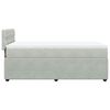 vidaXL Cama box spring con colch&oacute;n terciopelo gris claro 80x200 cm