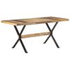 vidaXL Mesa de comedor de madera de mango rugosa 160x80x76 cm