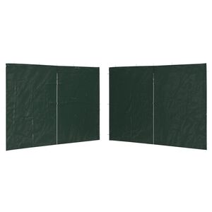 vidaXL Paredes de carpa para fiestas con cremallera 2 uds PE verde