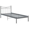 vidaXL Estructura de cama sin colch&oacute;n metal gris 100x200 cm