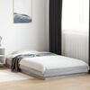 vidaXL Estructura de cama con luces LED madera gris Sonoma 90x200 cm