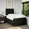vidaXL Cama box spring con colch&oacute;n tela negro 120x190 cm