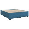 vidaXL Cama box spring con colch&oacute;n terciopelo azul oscuro 200x200 cm