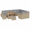 vidaXL Conjunto de sof&aacute;s de jard&iacute;n 12 uds. Beige rat&aacute;n sint&eacute;tico