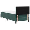 vidaXL Cama Box Spring LED con LED Verde oscuro 80 x 200 cm Terciopelo