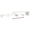 vidaXL Soporte de monitor madera maciza pino blanco (52-101)x22x14 cm