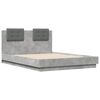 vidaXL Cama con cabecero madera de ingenier&iacute;a gris hormig&oacute;n 120x190 cm