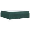 vidaXL Estructura de cama con colch&oacute;n Verde oscuro 200 x 200 cm tela