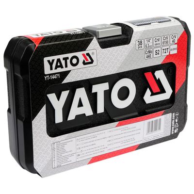YATO Juego de herramientas 38 piezas metal negro YT-14471