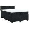 vidaXL Cama box spring con colch&oacute;n terciopelo negro 140x200 cm
