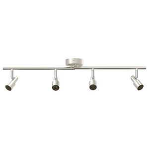 vidaXL Foco de techo con focos N&iacute;quel 70 x 9 x 12,5 cm Acero