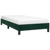 vidaXL Estructura de cama sin colch&oacute;n terciopelo verde oscuro 80x200cm