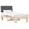 vidaXL Estructura de Cama con Cabecera Tapizada Gris oscuro