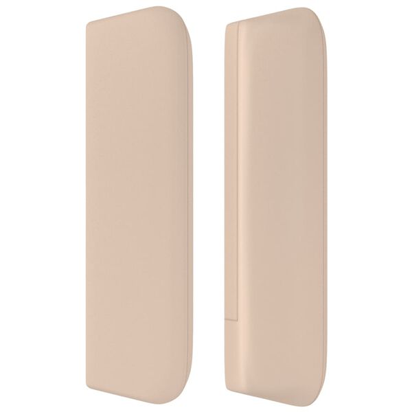 vidaXL Cabecero de cuero sint&eacute;tico color capuchino 93x16x78/88 cm