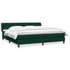 vidaXL Cama box spring con colchones terciopelo verde oscuro 180x220cm