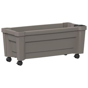 vidaXL Maceta Calypso con Ruedas Gris 79 x 35 x 33 cm PP
