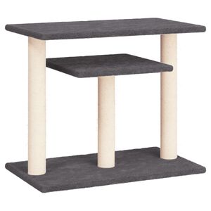 vidaXL Postes rascadores para gatos con plataformas gris oscuro 62,5cm