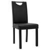 vidaXL Sillas de comedor 6 unidades cuero sint&eacute;tico negro