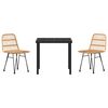vidaXL Conjunto de Comedor de Jard&iacute;n 3 pcs Marr&oacute;n
