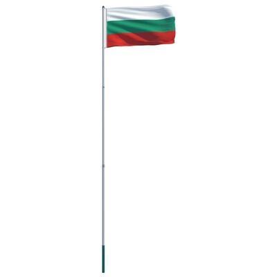 vidaXL Bandera de Bulgaria y mástil de aluminio 6 m