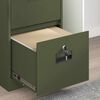 vidaXL Mueble archivador con caj&oacute;n 2 pcs Verde Oliva 44 x 50 x 139 cm