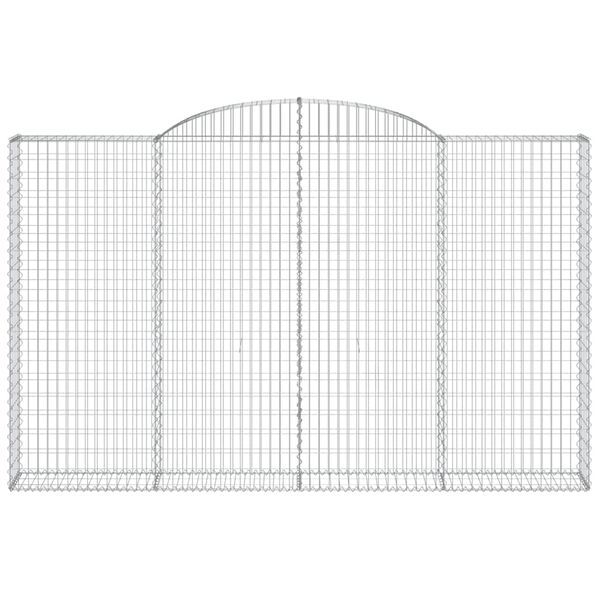 vidaXL Cestas de gaviones 5 uds forma de arco hierro 300x30x180/200 cm