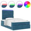 vidaXL Estructura de cama otomana colchones terciopelo azul oscuro