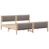 vidaXL Estructura de cama con cabecera Marr&oacute;n y taupe 200 x 200 cm