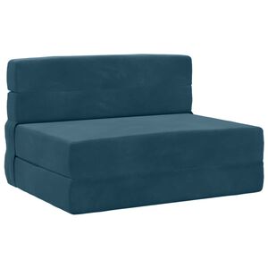 vidaXL Sof&aacute; Cama Plegable Azul 70 x 80 x 60 cm Tela