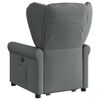 vidaXL Sill&oacute;n el&eacute;ctrico reclinable elevable de tela gris oscuro