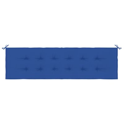 vidaXL Cojín de banco de jardín tela Oxford azul 180x50x3 cm