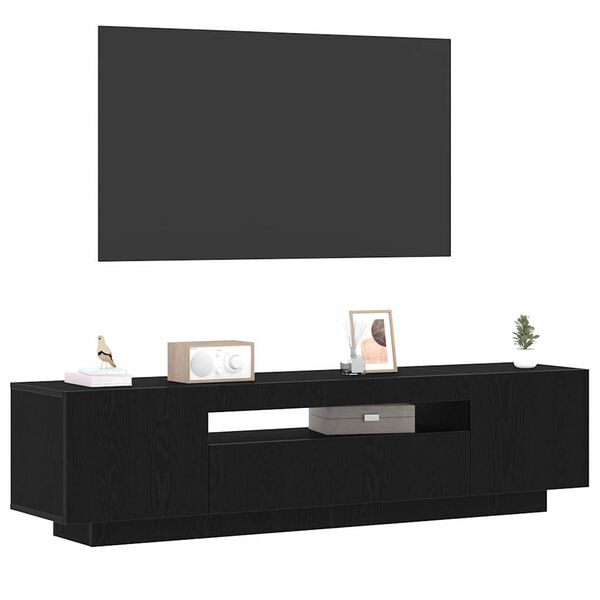 vidaXL Mueble de TV Negro 160 x 35 x 40 cm Madera de ingenier&iacute;a