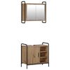 vidaXL Juego de Muebles de Ba&ntilde;o 2 uds. Roble artisan 65,5 x 34 x 61 cm