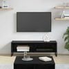vidaXL Gabinete de TV Roble Negro 100 x 36.5 x 30.5 cm