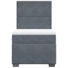 vidaXL Cama box spring con colch&oacute;n terciopelo gris oscuro 90x200 cm