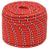 vidaXL Cuerda de barco polipropileno rojo 12 mm 100 m