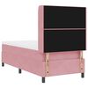 vidaXL Cama tipo Box Spring con colch&oacute;n Rosa 90 x 200 cm Terciopelo
