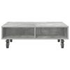 vidaXL Mesa Lateral con Ruedas Gris Concreto 90 x 50 x 30 cm