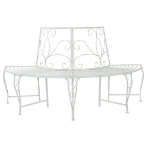 vidaXL Banco de &Aacute;rbol 4-N&uacute;mero de plazas 160 x 80 x 89 cm Acero