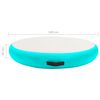 vidaXL Esterilla inflable de gimnasia y bomba PVC verde 100x100x20 cm