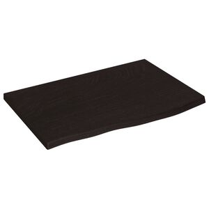 vidaXL Estante de pared madera roble tratada marr&oacute;n oscuro 60x40x2 cm