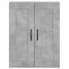 vidaXL Aparador alto madera contrachapada gris hormig&oacute;n 69,5x34x180 cm