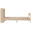 vidaXL Cama con estanter&iacute;a sin colch&oacute;n madera maciza de pino 90x190 cm