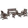 vidaXL Juego de muebles de jard&iacute;n 4 piezas madera maciza de abeto