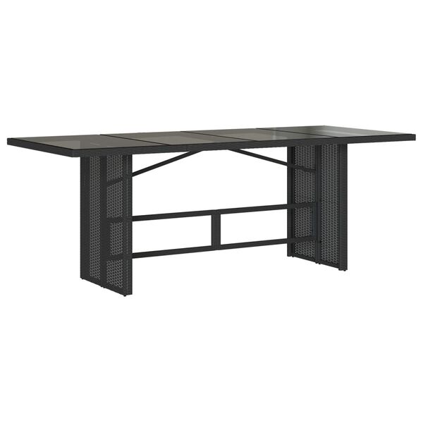 vidaXL Set de comedor de jard&iacute;n 7 pzas y cojines rat&aacute;n sint&eacute;tico negro