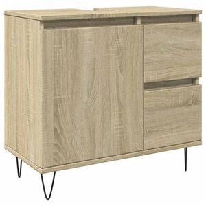 vidaXL Armario de ba&ntilde;o madera contrachapada roble Sonoma 65x33x60 cm