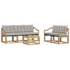 vidaXL Conjunto de sof&aacute;s de exterior 6 uds. Blanco y Gris Claro